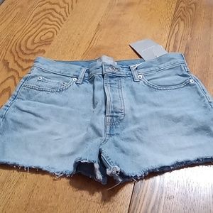 Everlane 25 Shorts Women NAVY BLUE NEW Summer RELAXED 90s Vintage Sunbleached